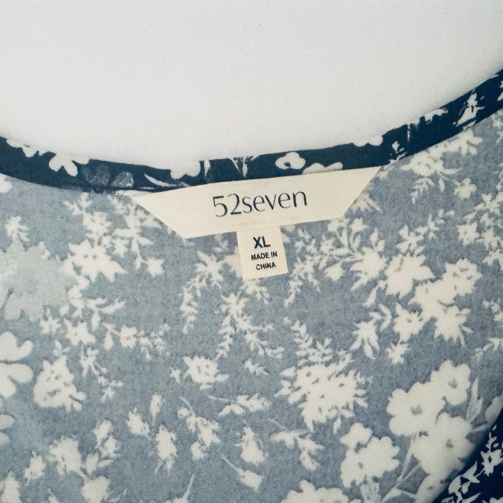 52seven Fit & Flare Maxi Women's Dress Black White Floral Cap Sleeve Size XL - Picture 11 of 14
